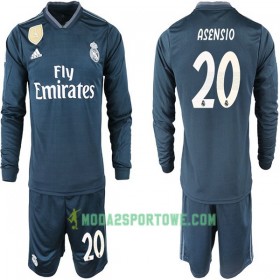 Koszulka Real Madryt ASENSIO 20 Dziecięcy Wyjazdowe Stroje Piłkarskie 2018-2019 Długi Rękaw